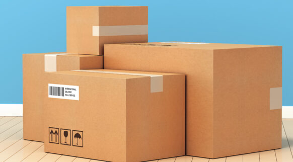 cardboard boxes