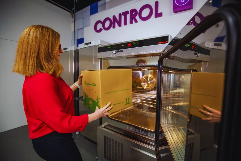 Climatic chamber testing for packaging designs at the Macfarlane Innovation Lab